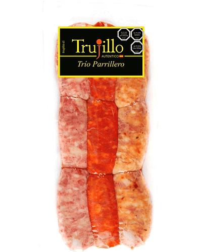 Trio Parrillero Trujillo - 400 g. (Chorizo Criollo, Chorizo Riojano, Longaniza Parrillera)