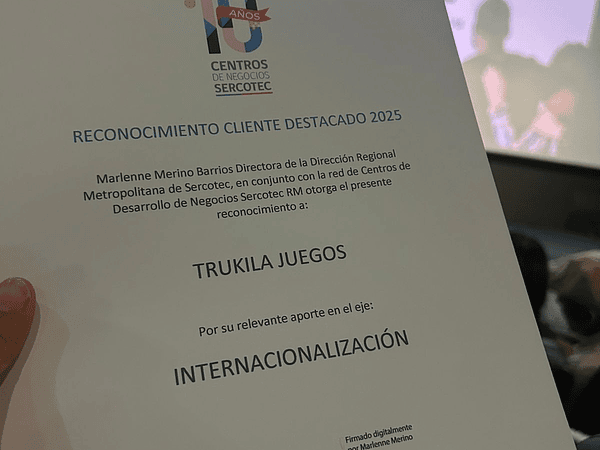 Trukilá Juegos recibe reconocimiento de SERCOTEC 🎉