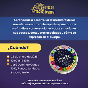 Taller Monstruos que Emocionan - Aprende herramientas prácticas de juego con metáforas de “monstruos”