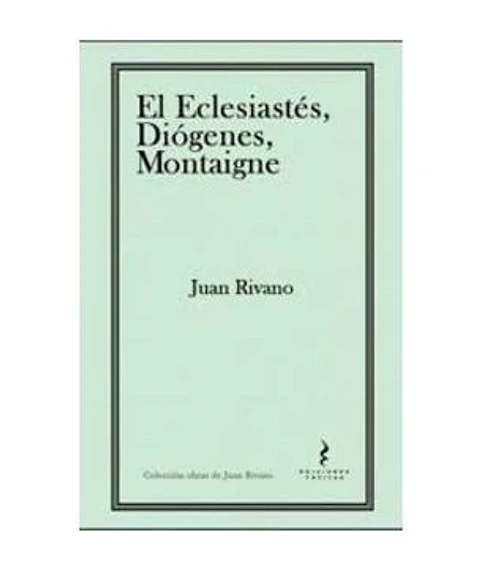 EL ECLESIASTES DIOGENES MONTAIGNE