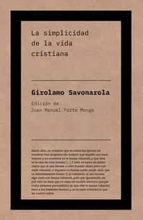 LA SIMPLICIDAD DE LA VIDA CRISTIANA