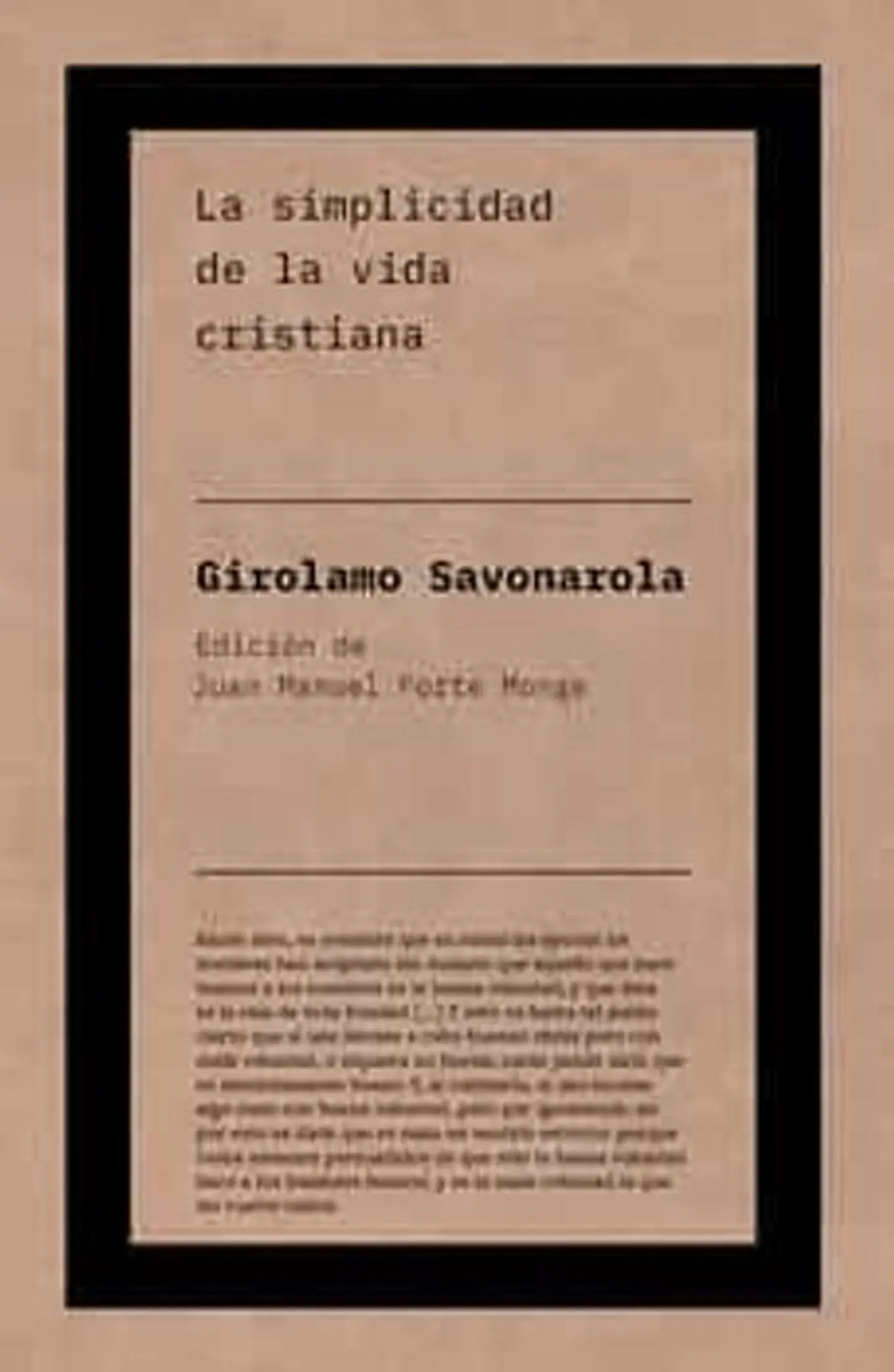LA SIMPLICIDAD DE LA VIDA CRISTIANA 1
