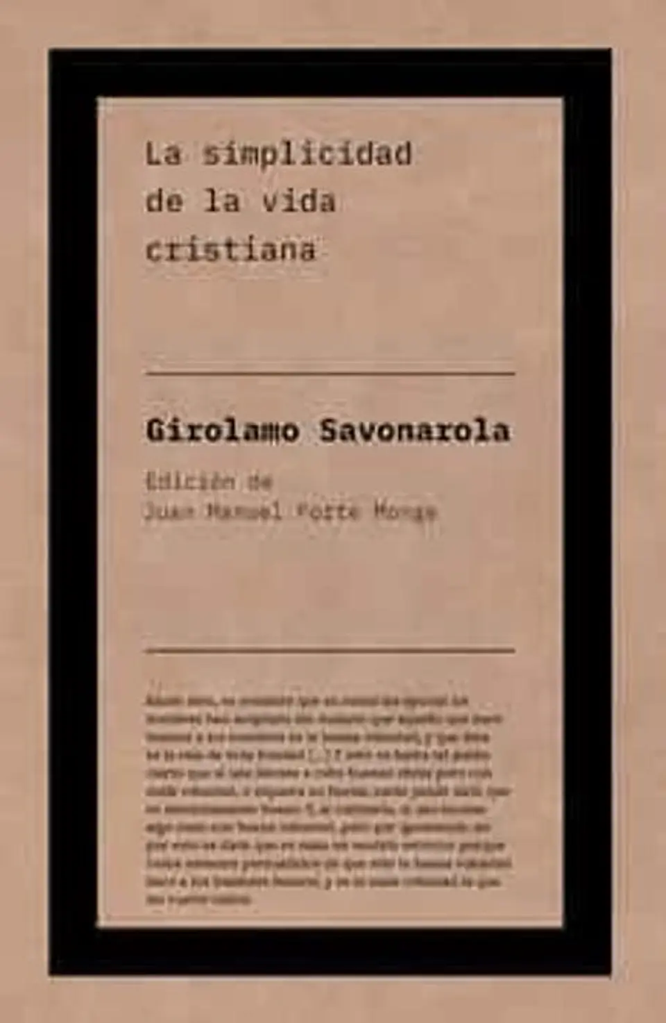 LA SIMPLICIDAD DE LA VIDA CRISTIANA 1