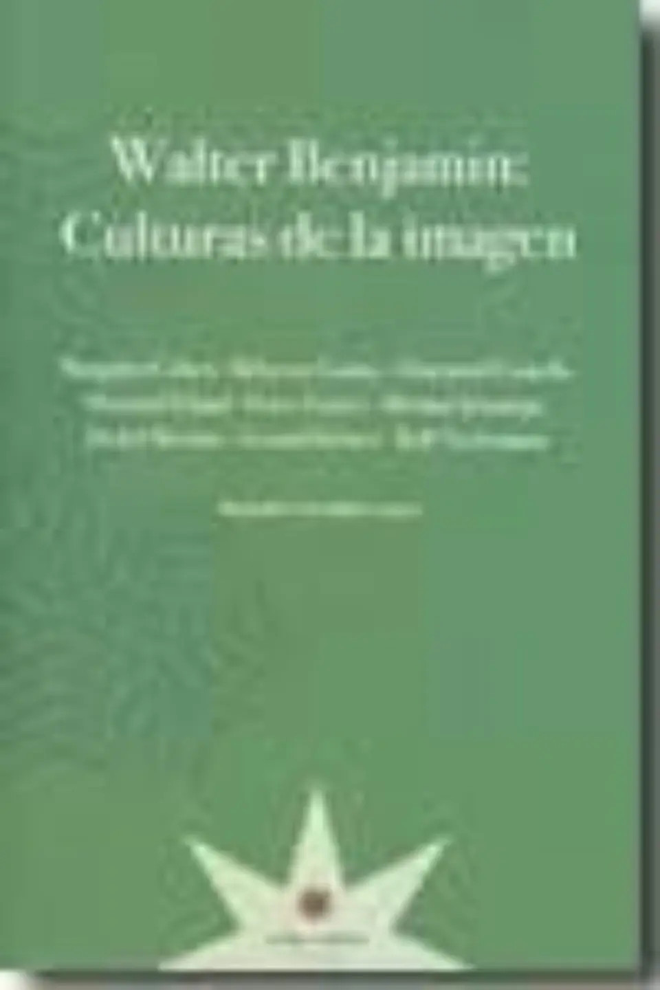 WALTER BENJAMIN. CULTURAS DE LA IMAGEN 1