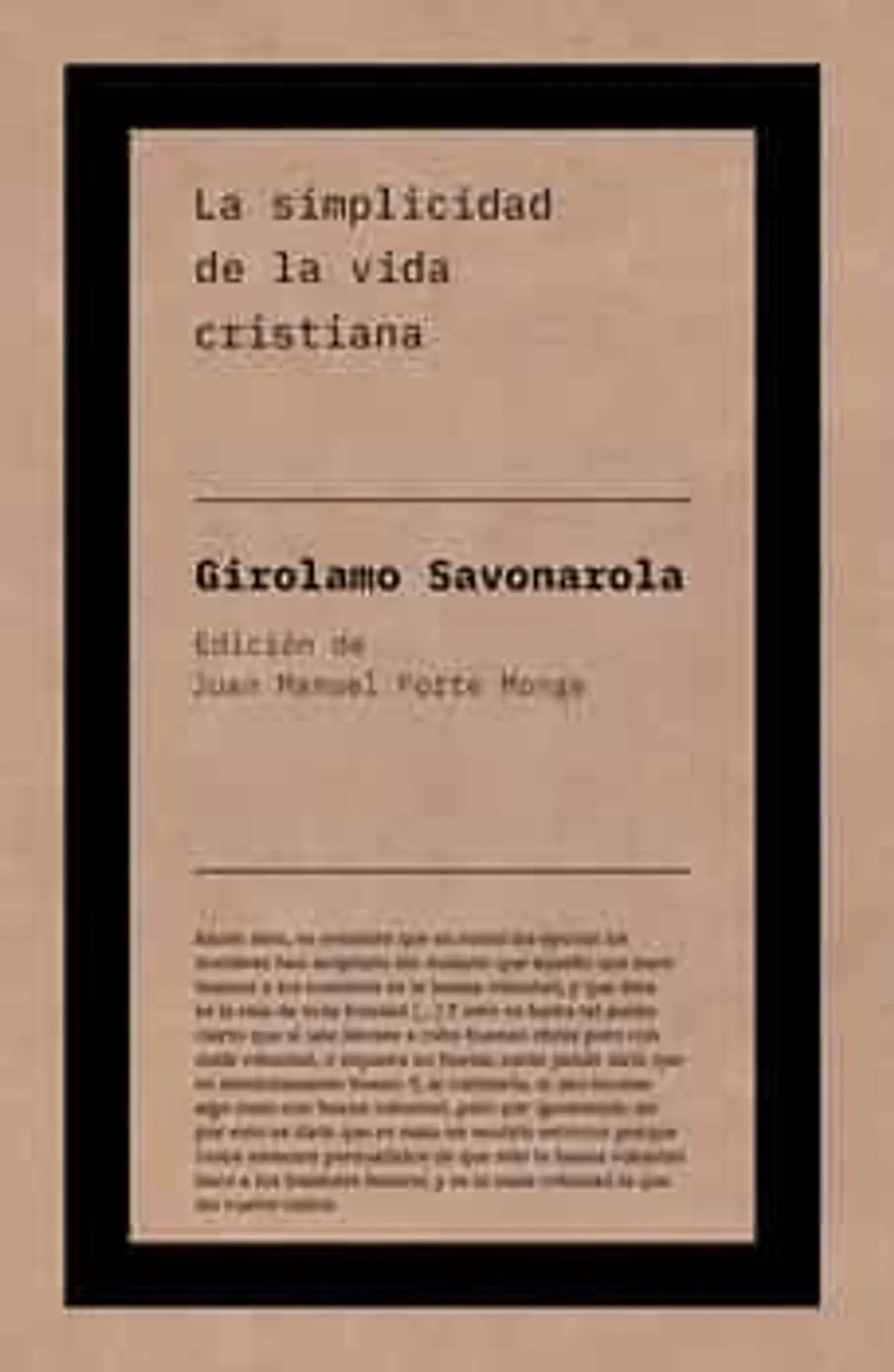 LA SIMPLICIDAD DE LA VIDA CRISTIANA 1