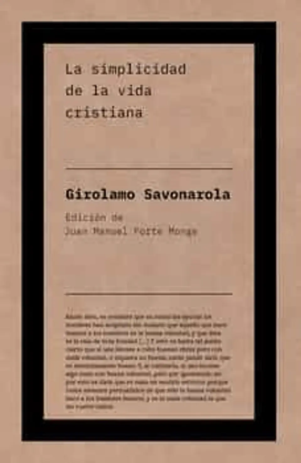 LA SIMPLICIDAD DE LA VIDA CRISTIANA 1