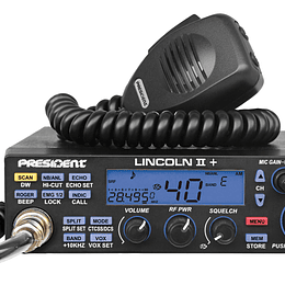 Radio movil President LINCOLN II + CB 12V (10 y 12Metros)