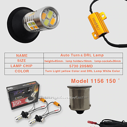 Ampolleta Led auto DRL luz corriente diurna 2 piezas Tcart BAY15S