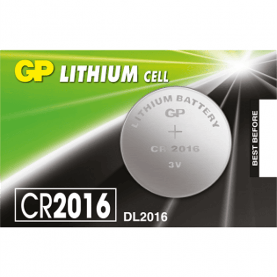 Bateria Lithium 3V. CR-2016 GP Batteries