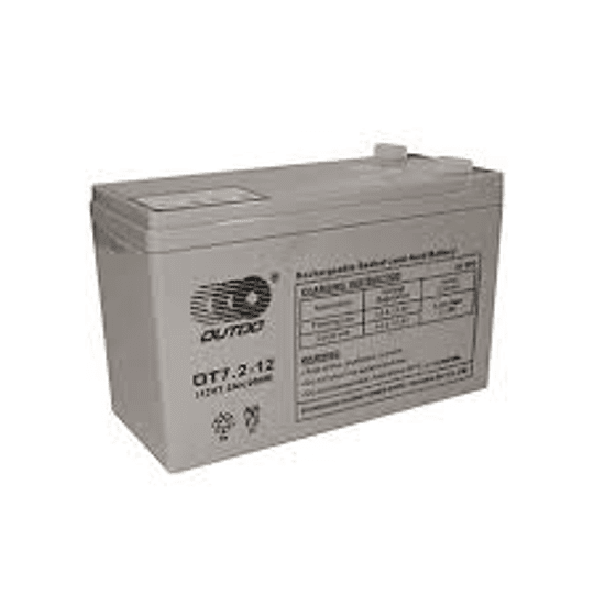 Bateria Recargable 12V. 7.2A. OUTDOOR BAT1272