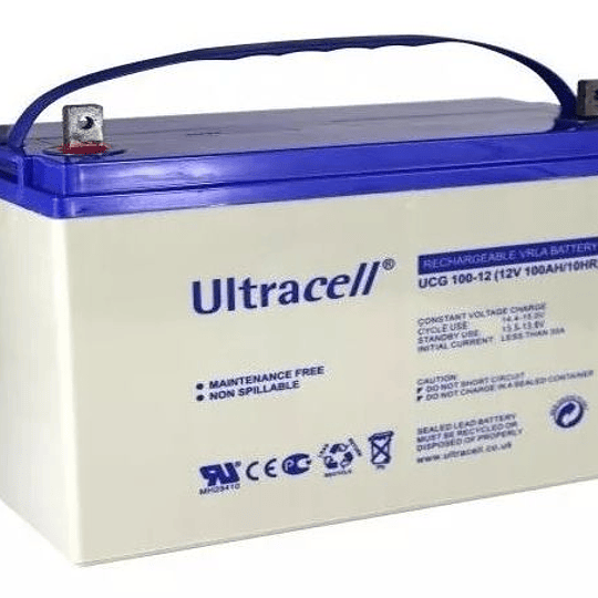 Bateria Ciclo Profundo Ultracell Gel 100Ah 12V UCG10012