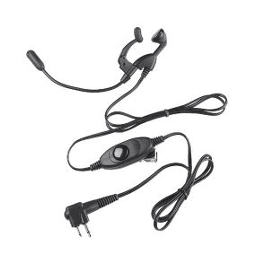 Auricular con microfono y PTT combinado - 2 cables (negro) RLN4895