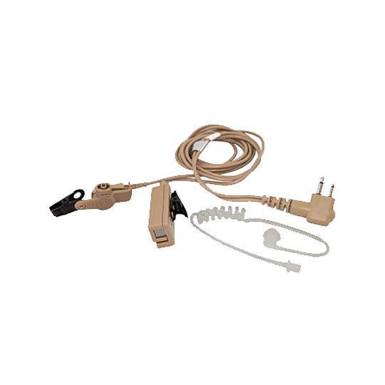 Auricular de 2 conectores con microfono y PTT (beige) RLN5317