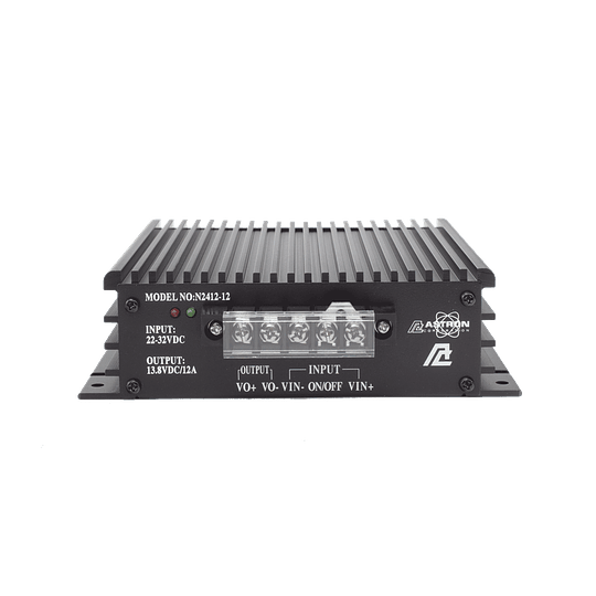 Conversor de voltaje Astron N2412-12 DC-DC, 22-32 VDC a 9 Amp cont, 12 Amp