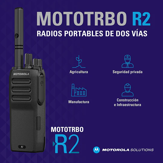 Portátil Motorola R2 Digital VHF 136-174 MHz UHF 450-527 MHz