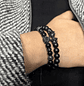 PULSERA PANTERA DOBLE ALL BALCK - Miniatura 3