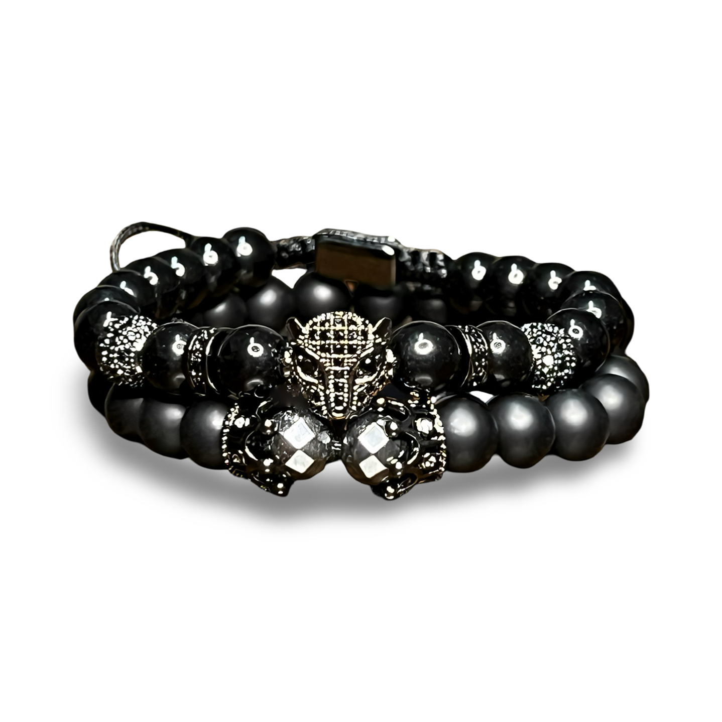 PULSERA PANTERA DOBLE ALL BALCK 1