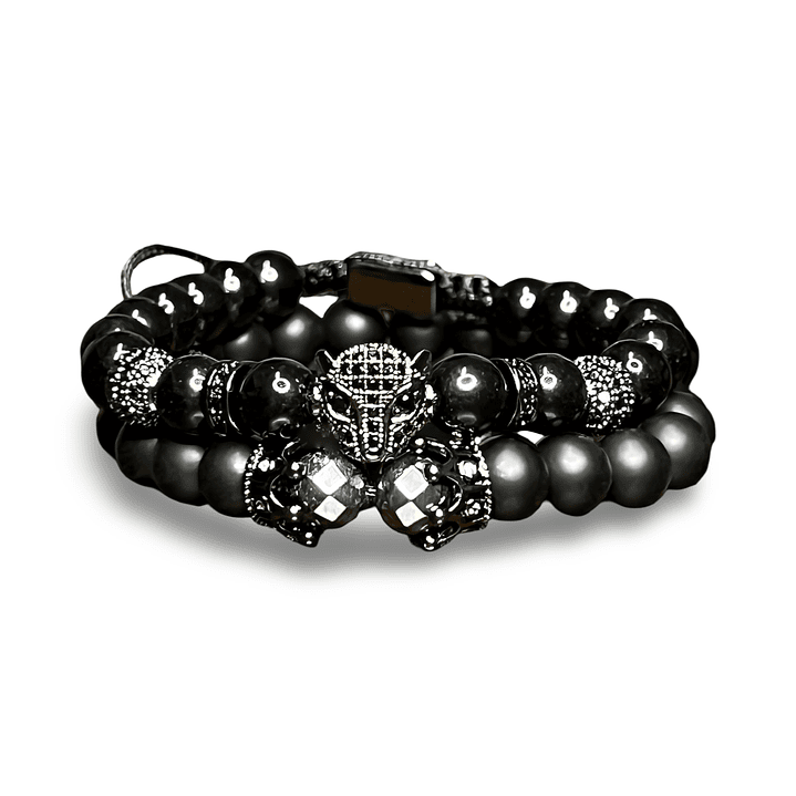 PULSERA PANTERA DOBLE ALL BALCK 1