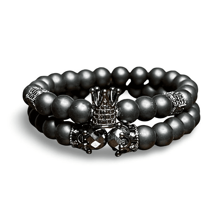 PULSERA KING DOBLE ALL BLACK 1