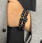 PULSERA KING DOBLE ALL BLACK - Miniatura 3