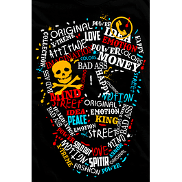 Skull Words Collage