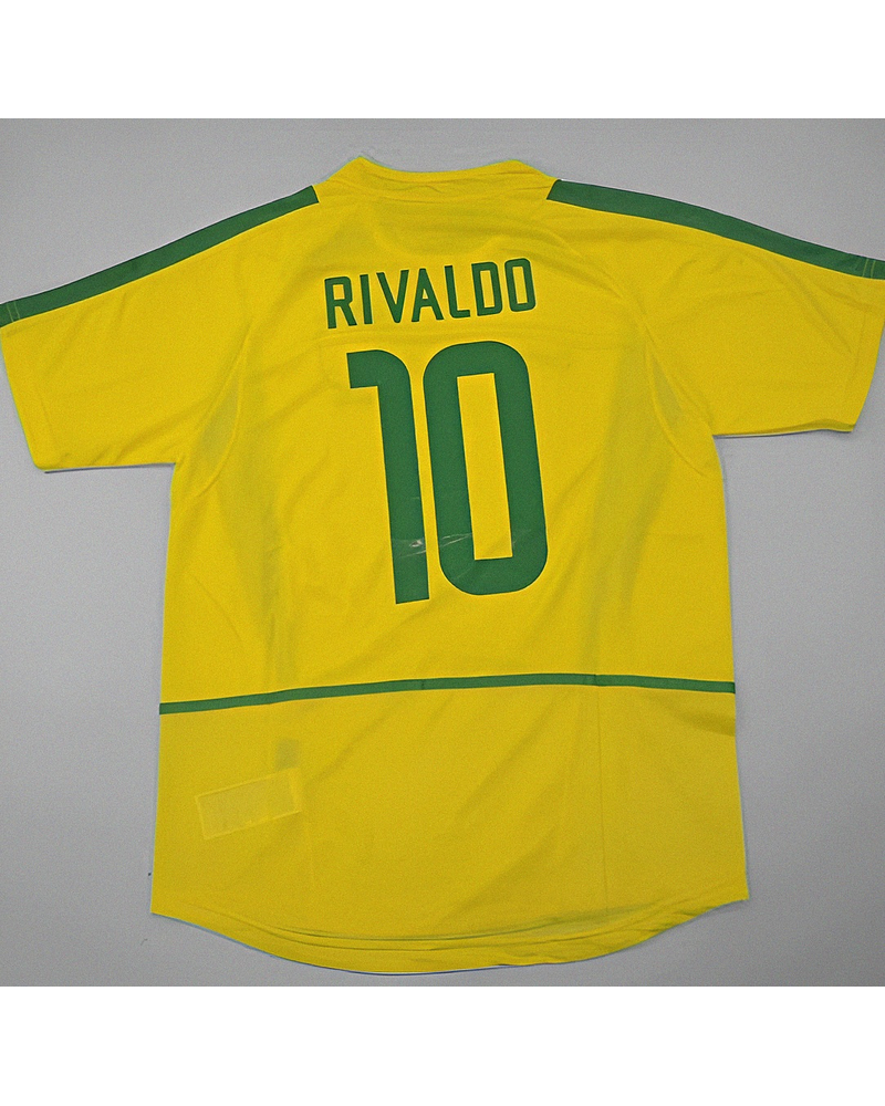 Rivaldo 10 - Brazil Home 2002 World Cup  