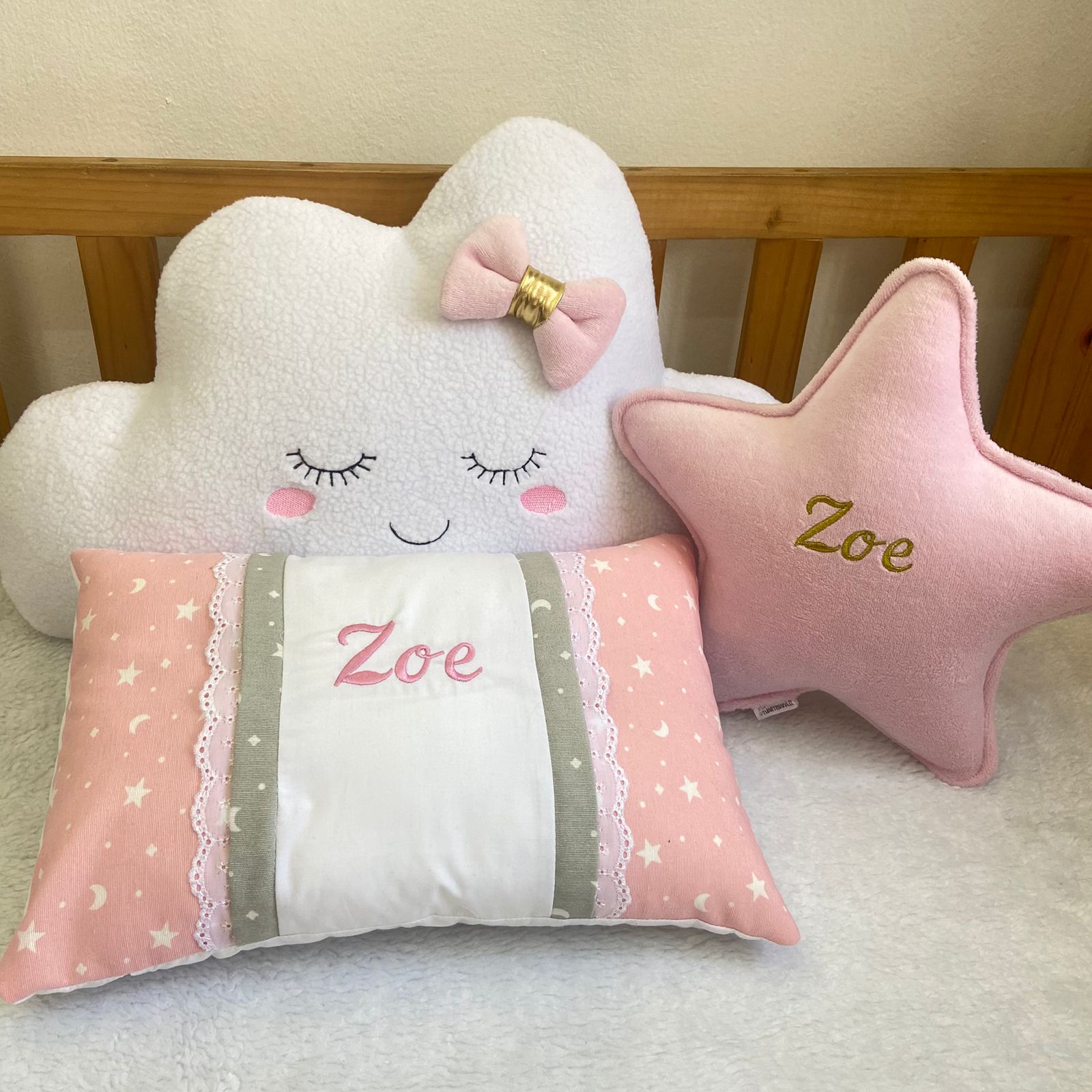Pack Cojines y Almohada personalizada para niña.