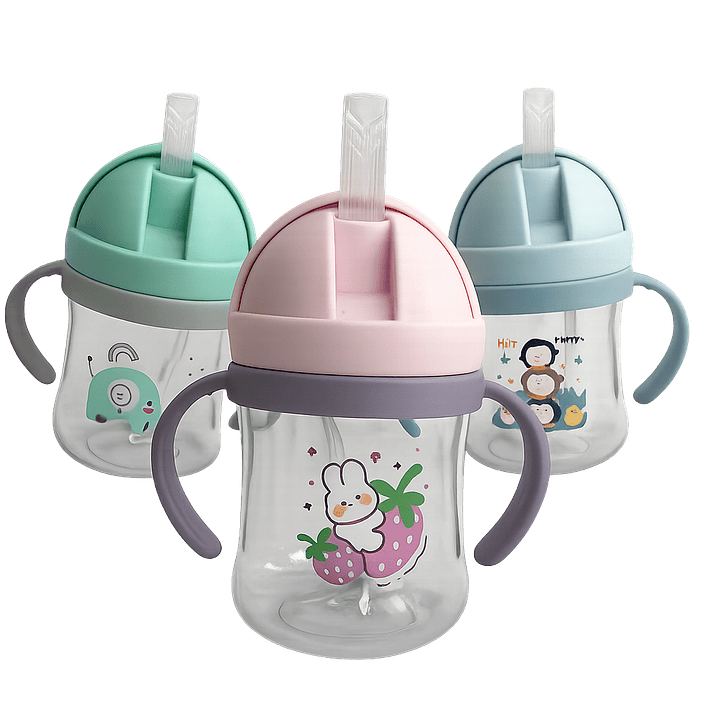 Taza De Agua Genérica Anticaída 250ml Para Bebés Ergonomico 1