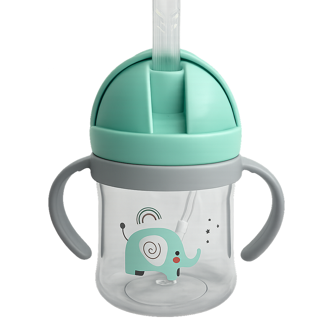 Taza De Agua Genérica Anticaída 250ml Para Bebés Ergonomico 4