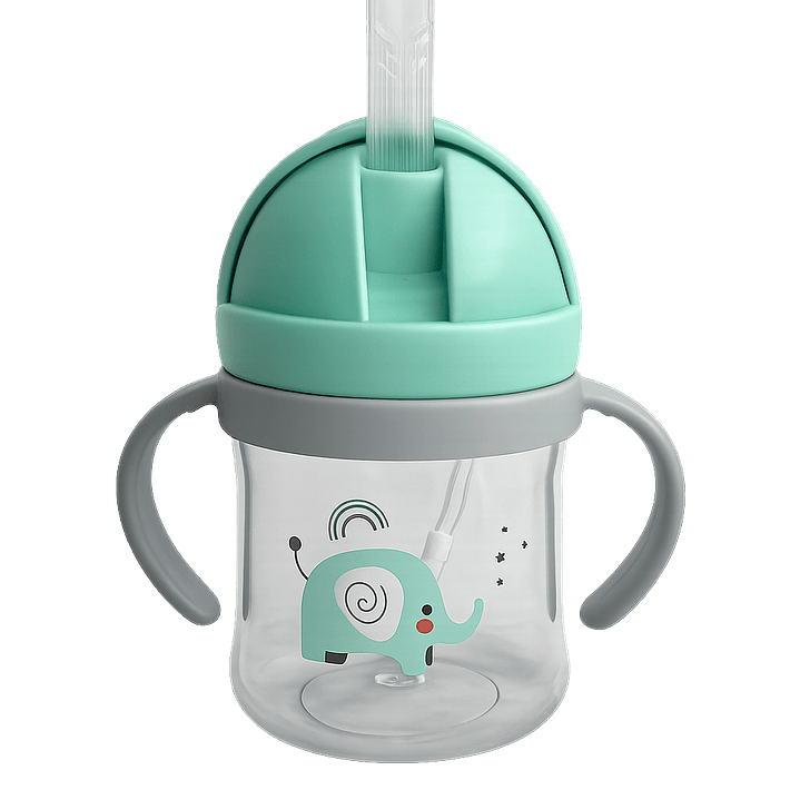 Taza De Agua Genérica Anticaída 250ml Para Bebés Ergonomico 4