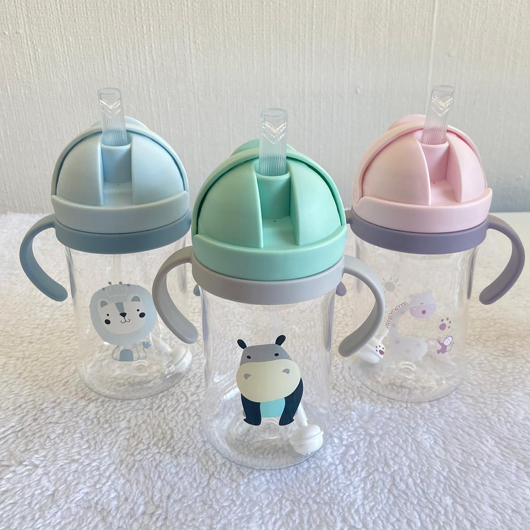 Taza De Agua Genérica Anticaída 350ml Para Bebés Ergonomico 1