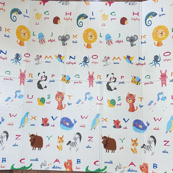 Alfombra Goma Eva Plegable Para Bebé 180x200 / Reversible, Play Mat Con Bolso. 6
