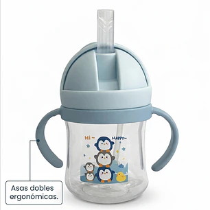 Vaso Entrenador De Bebé Antiderrame 360° Con Bombilla 250ml