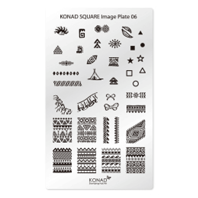 Plantilla diseño - square sq06- konad