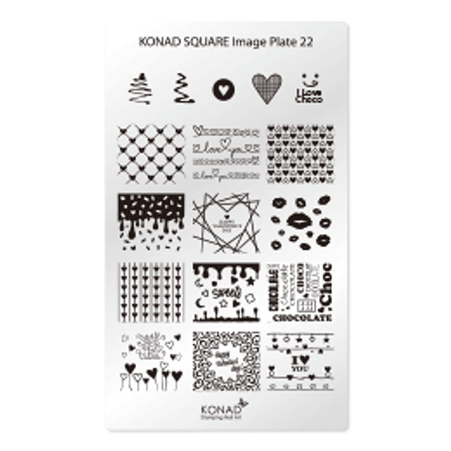 Plantilla diseño - square sq22- konad