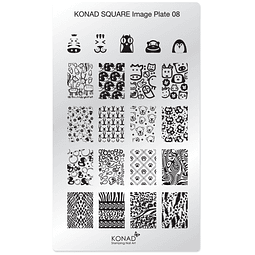 Plantilla diseño - square sq08 - konad