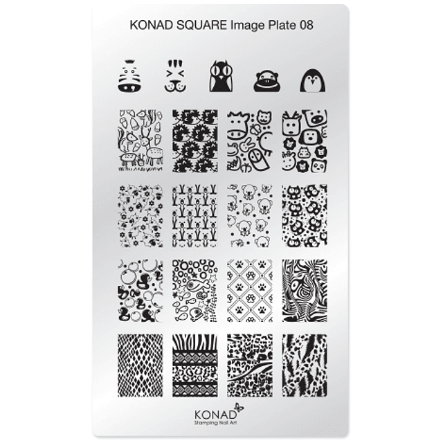 Plantilla diseño - square sq08 - konad