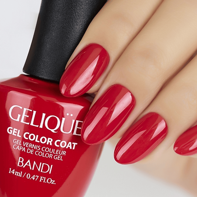 Rose red - gelique gel color coat no. gf549- esmalte gel 14ml