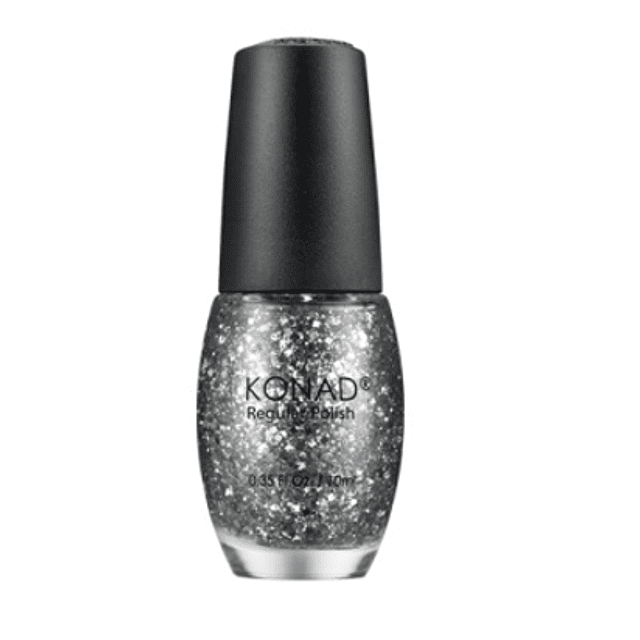 Konad regular nail - r76 glittery silver