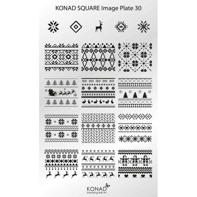 Plantilla diseño - square sq30- konad