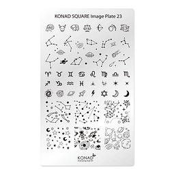 Plantilla diseño - square sq23- konad