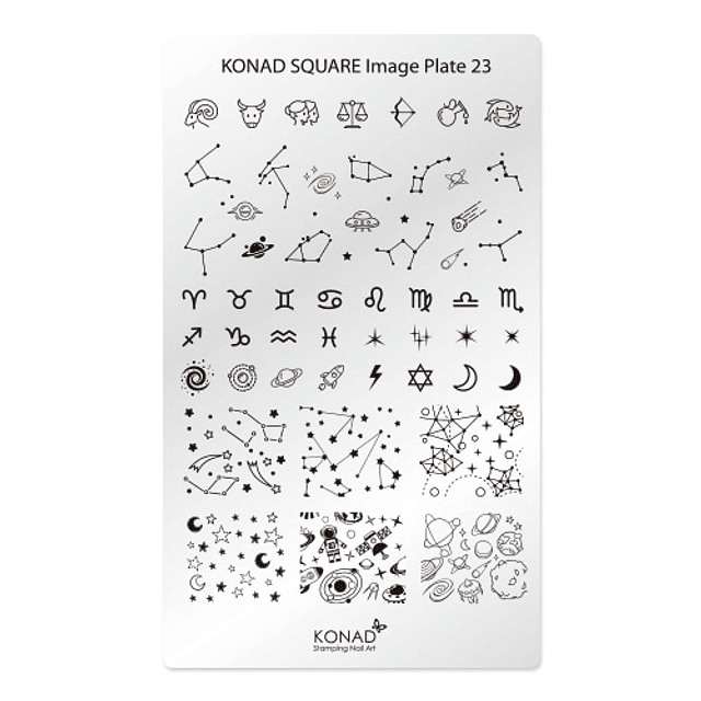 Plantilla diseño - square sq23- konad
