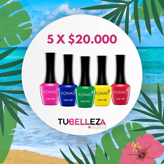 Pack esmaltes gel konad