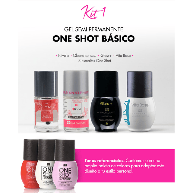 KIT 1- GEL SEMI PERMANENTE BÁSICO - ENAC