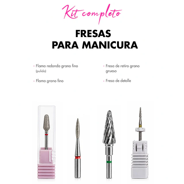 Kit Completo Fresas para Manicura - ENAC