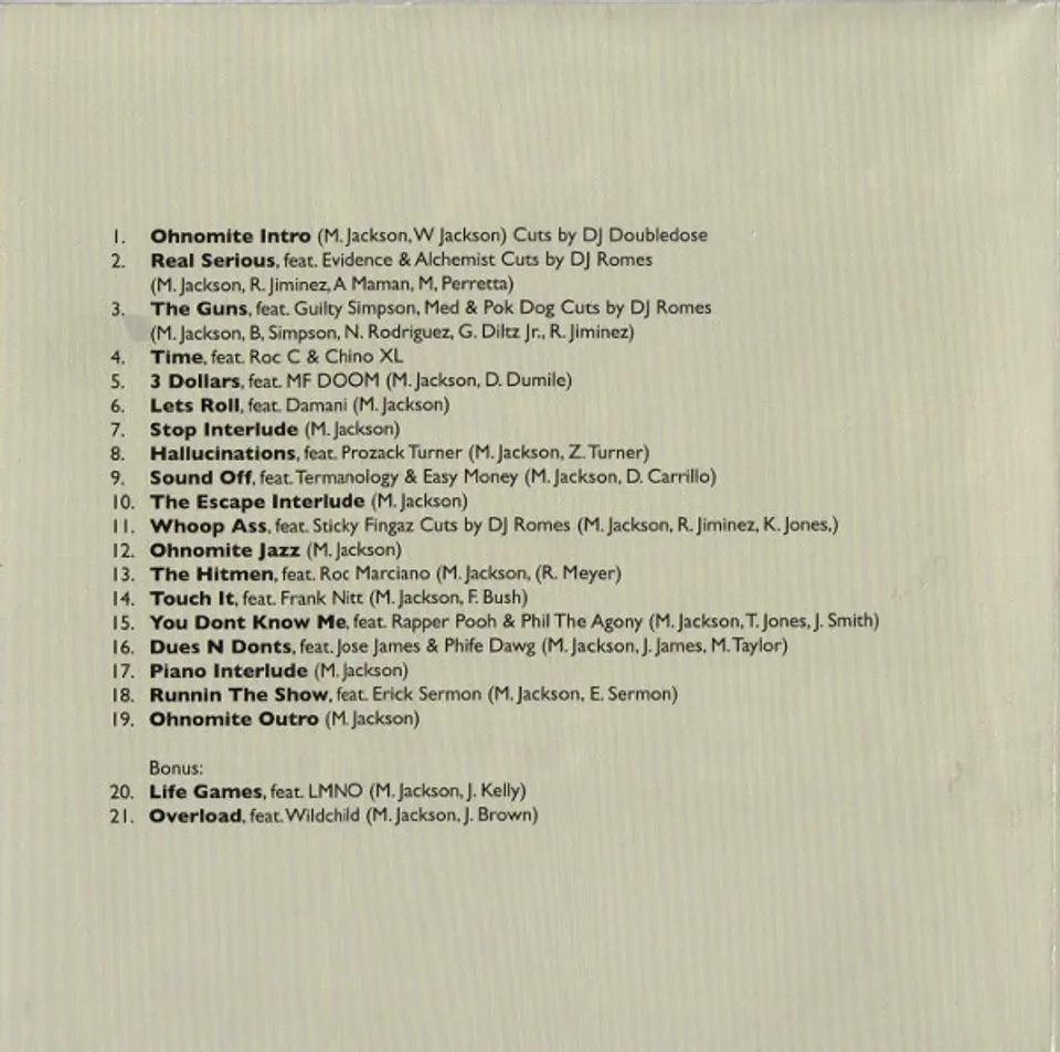 Oh No – Ohnomite CD 2
