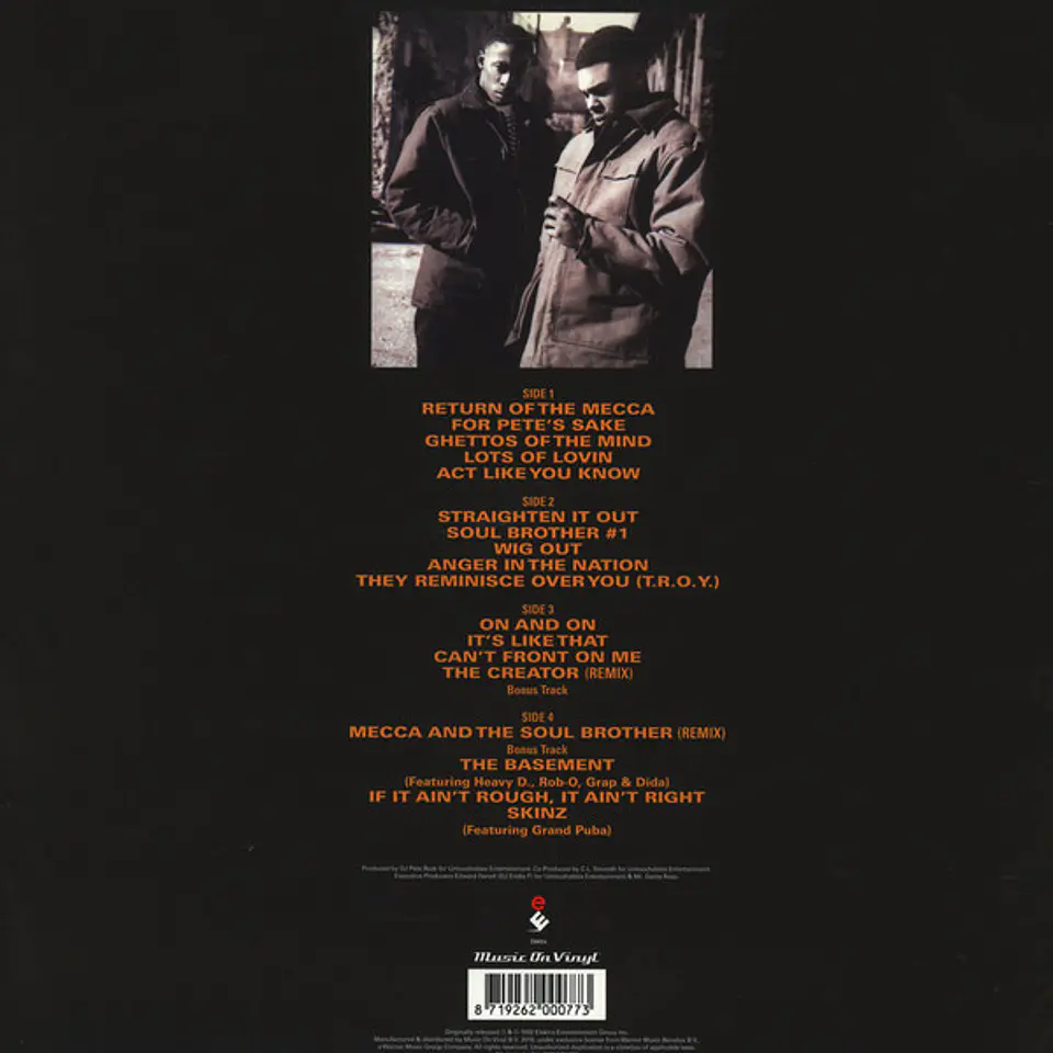 Pete Rock & C.L. Smooth – Mecca And The Soul Brother 2LP AUDIOPHILE EDITION Reissue, 180 Gram  2