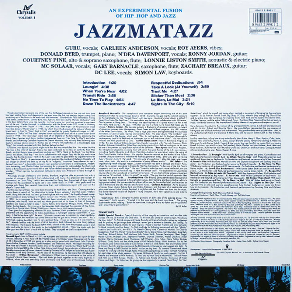 Guru – Jazzmatazz (Volume 1) | Reedición LP – Virgin / Chrysalis / UMe 2