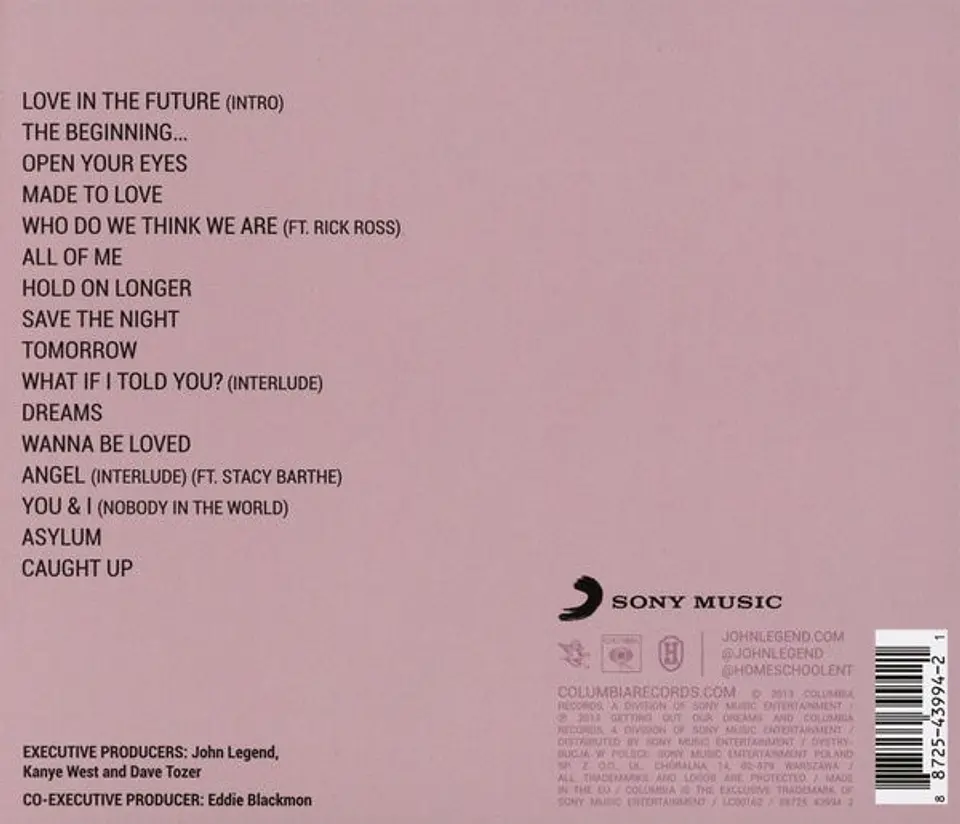 John Legend – Love In The Future | CD | Edición USA 2013 3