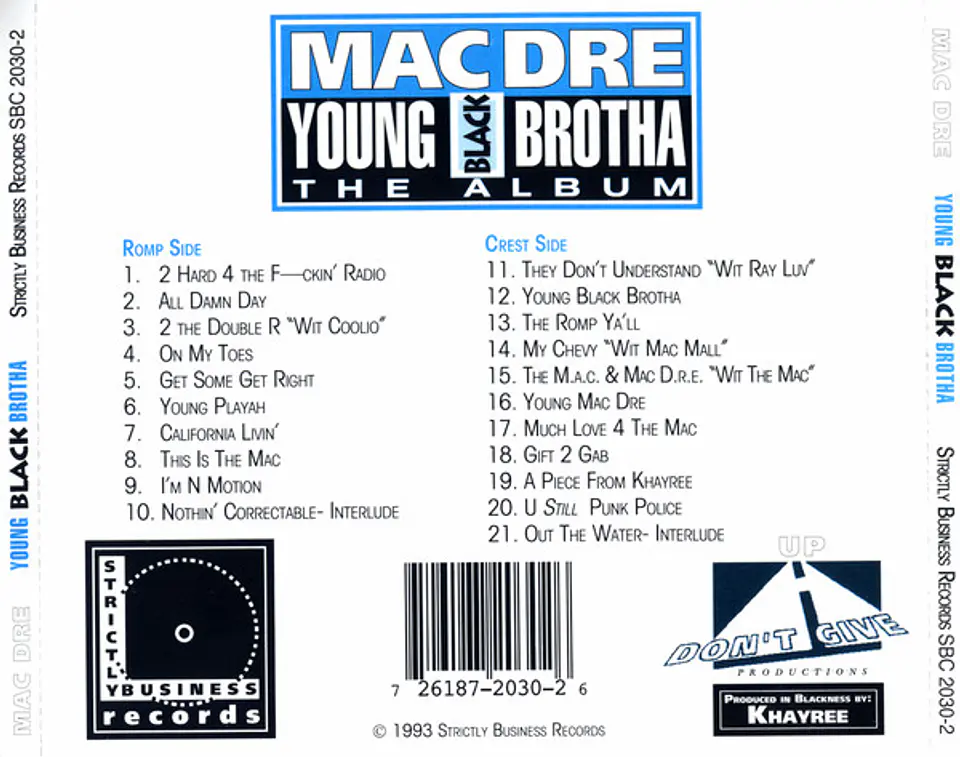 Mac Dre – Young Black Brotha | CD | Reissue 2